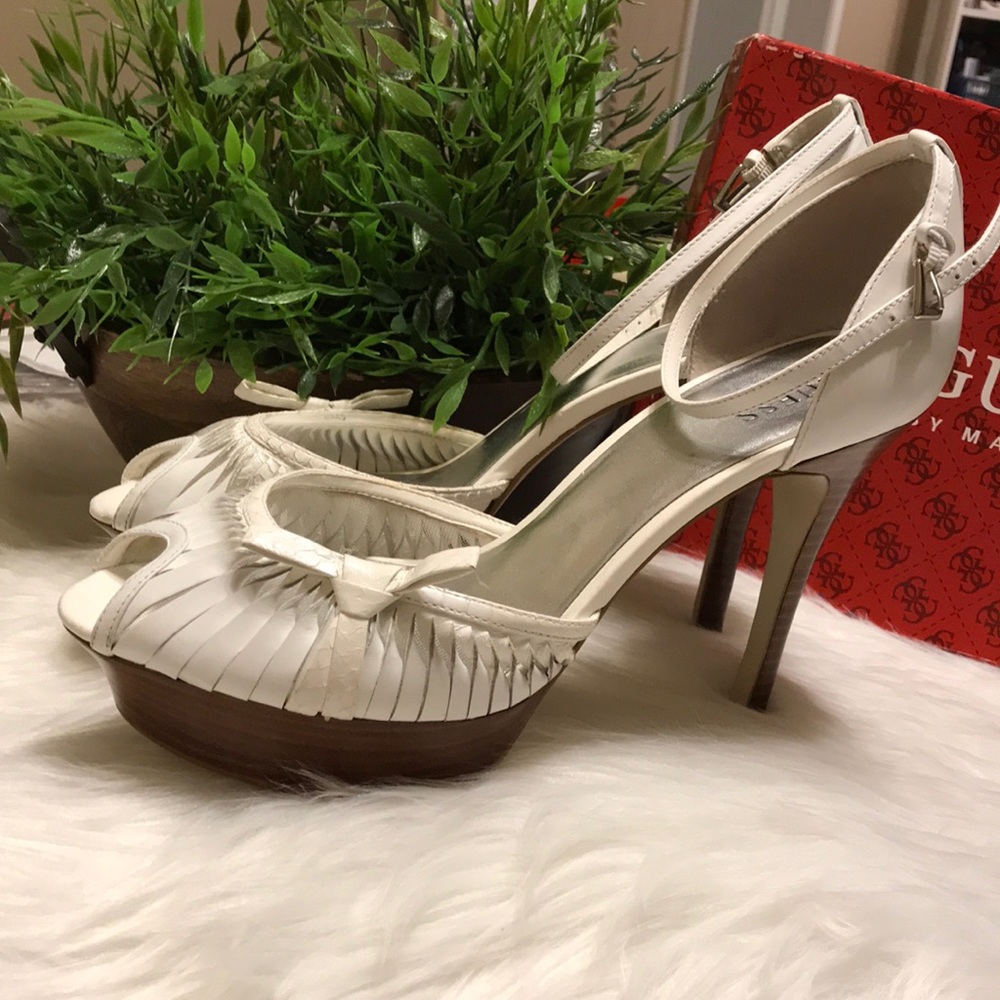 Guess Ankle Strap Platform Open Toe Heels - image 3